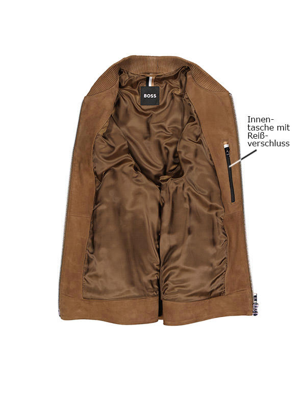 BOSS Black Lederjacke Malbano 50505647/249 | herrenausstatter.de  