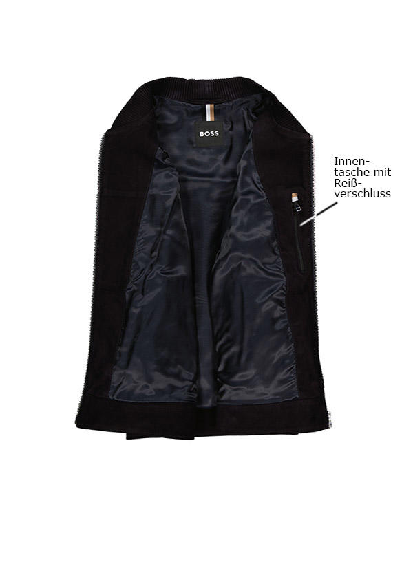 BOSS Black Lederjacke Malbano 50505647/404 | herrenausstatter.de  