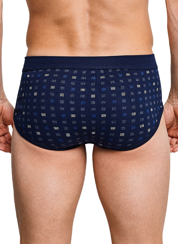 Thumbnail - Schiesser Herren Unterwäsche blau Reine Baumwolle Gemustert