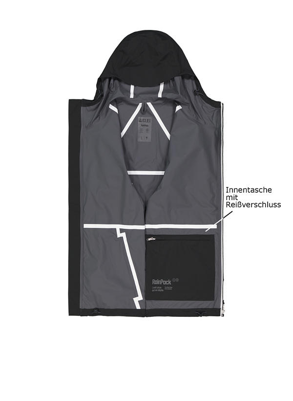 Aigle Jacke Rainpack 70 noir BH084 Image 2