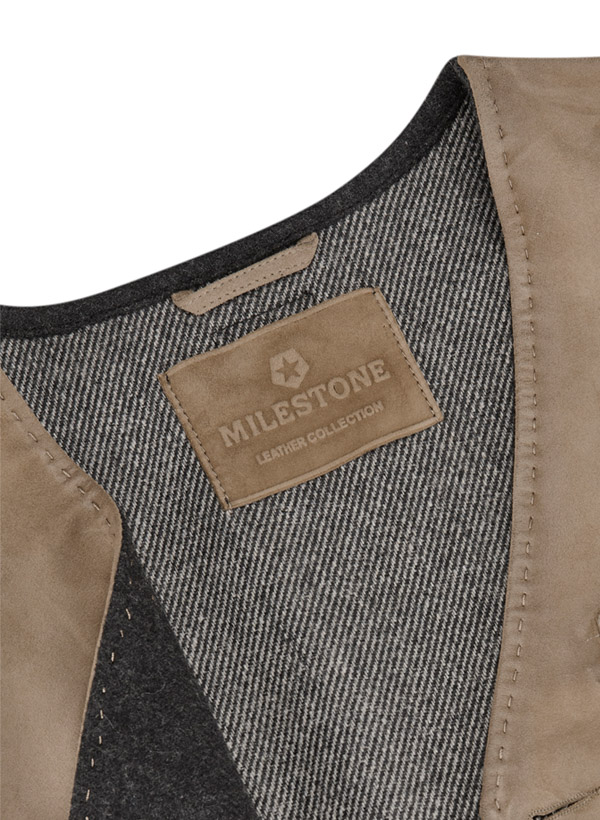 Thumbnail - MILESTONE Herren Lederweste beige