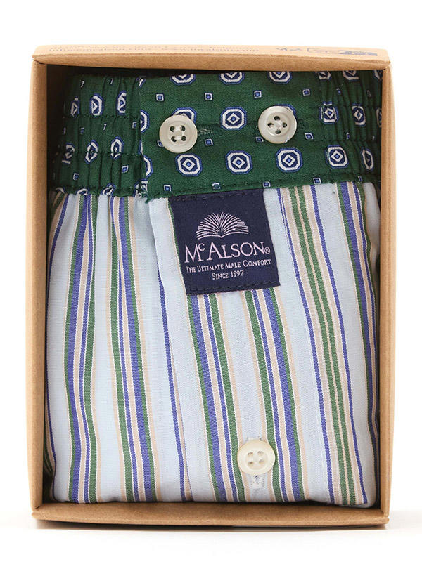 MC ALSON Boxershorts 5218/weiß-grün-lila Image 1