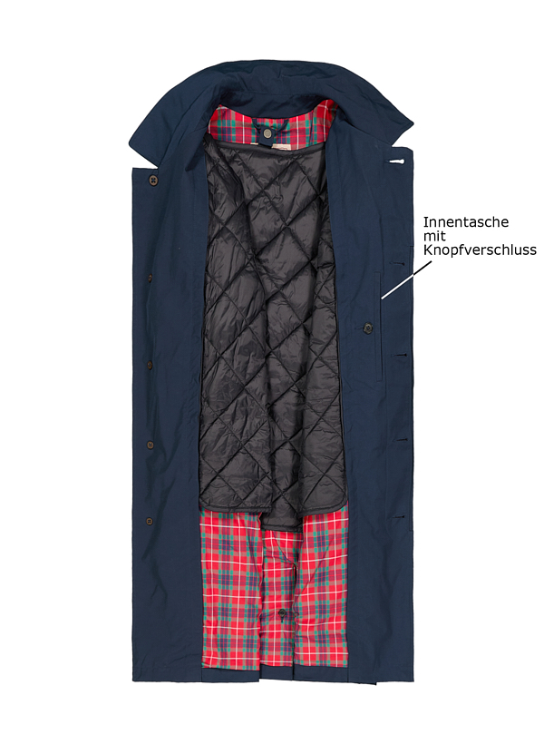 Thumbnail - Baracuta Herren Mantel blau unifarben