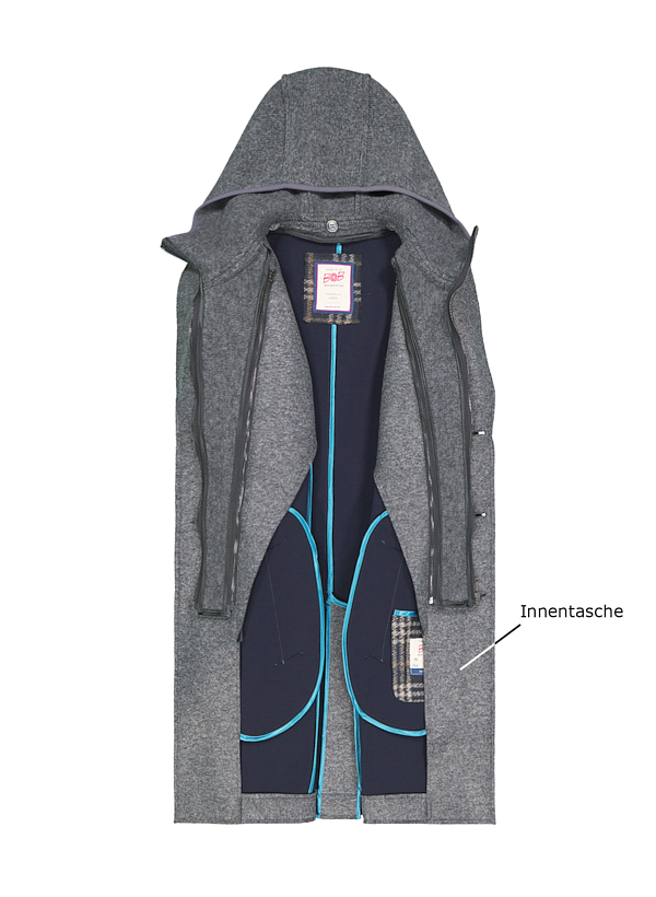 Thumbnail - BOB Herren Mantel grau unifarben
