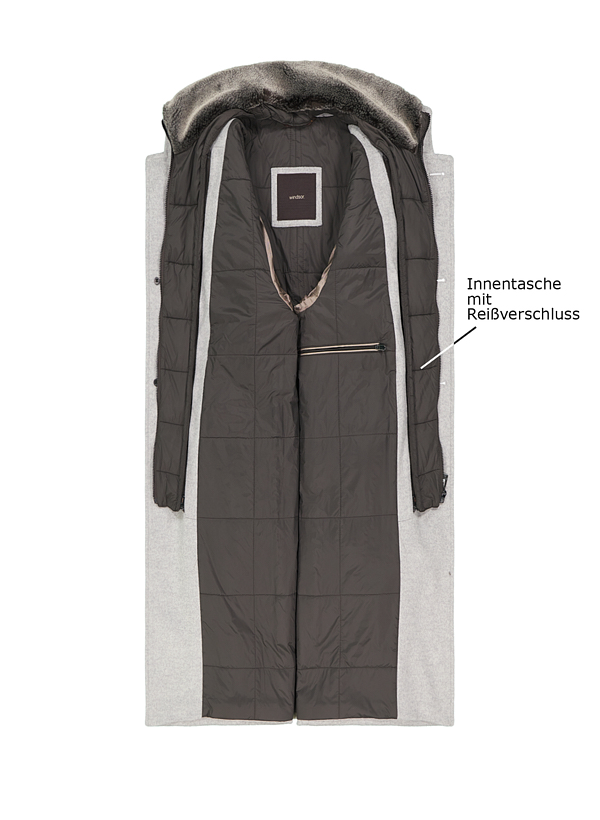 Thumbnail - Windsor Herren Mantel grau unifarben