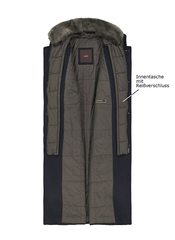 Thumbnail - Windsor Herren Mantel blau unifarben