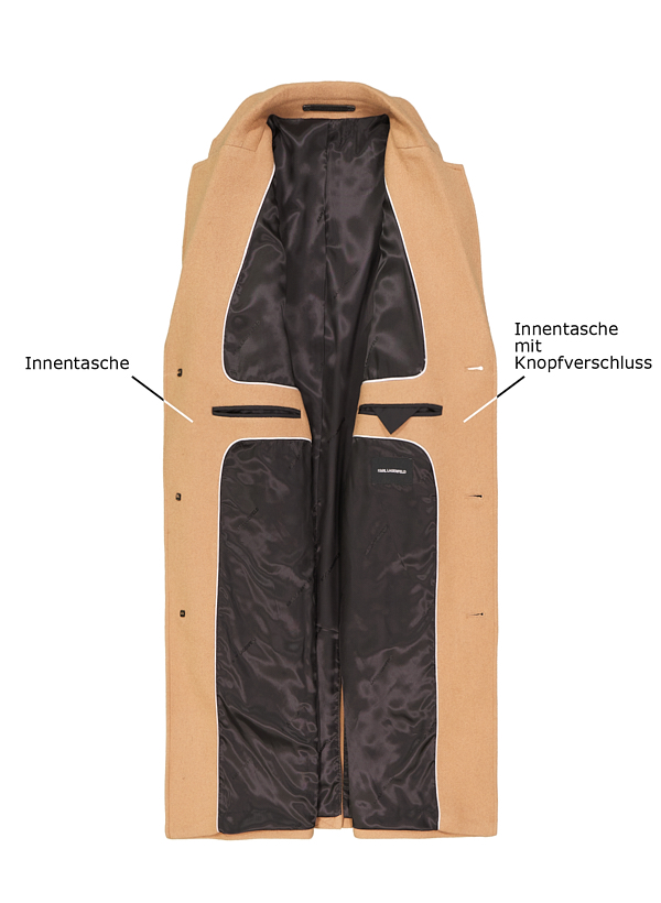 Thumbnail - KARL LAGERFELD Herren Mantel braun unifarben