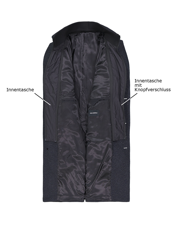 Thumbnail - KARL LAGERFELD Herren Mantel blau,schwarz Fischgrat