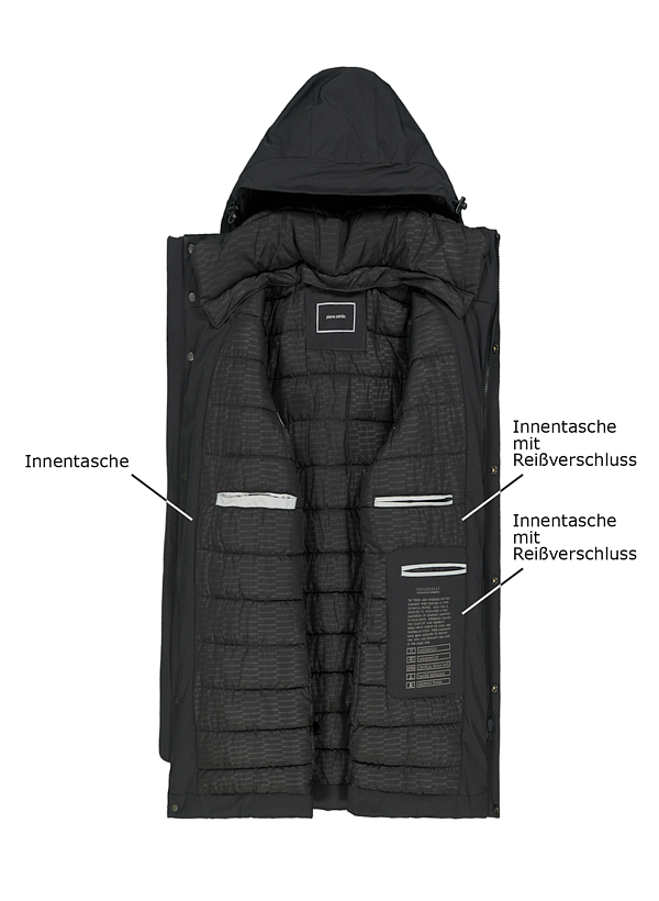 Thumbnail - Pierre Cardin Herren Jacke schwarz unifarben