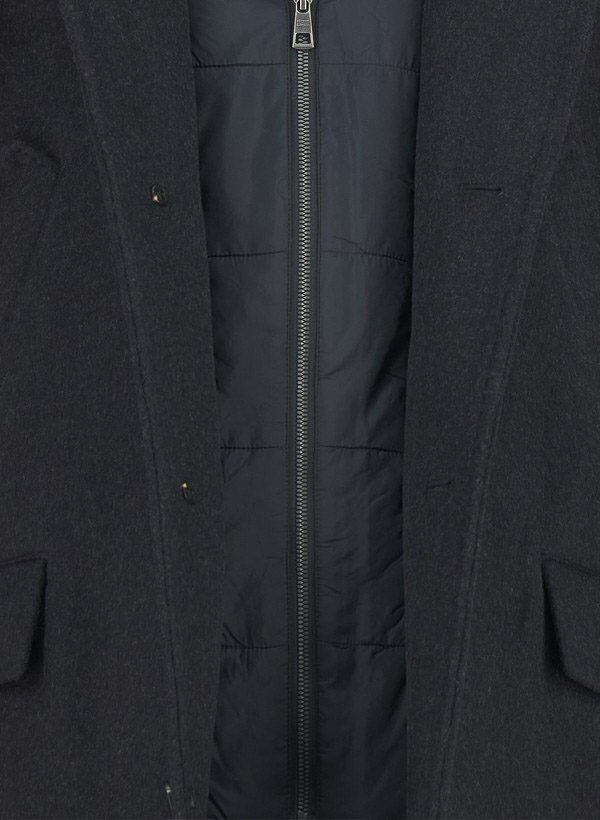 Thumbnail - Pierre Cardin Herren Mantel grau unifarben