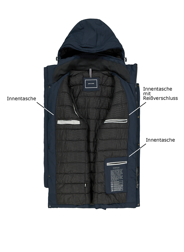 Thumbnail - Pierre Cardin Herren Jacke blau unifarben