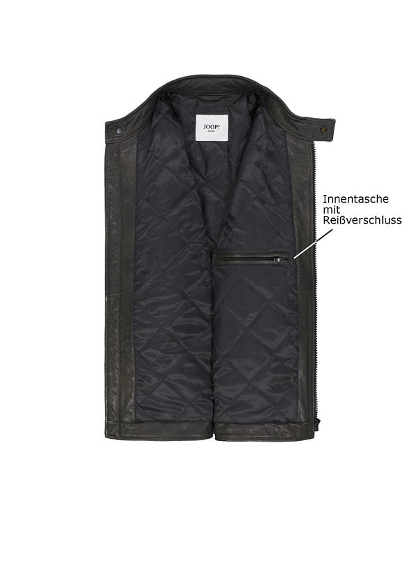 JOOP!, Lederjacke Cleary, braungrau