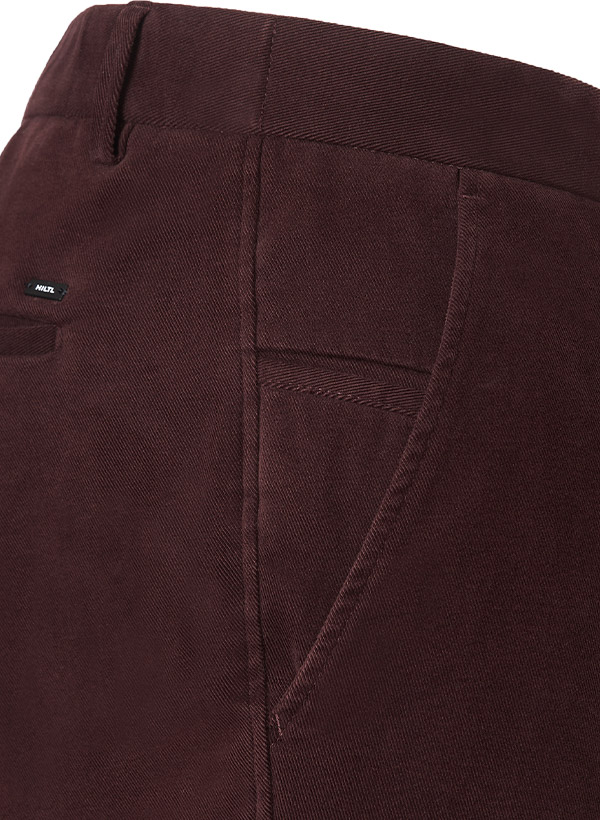 Thumbnail - HILTL Herren Hosen rot meliert Slim Fit