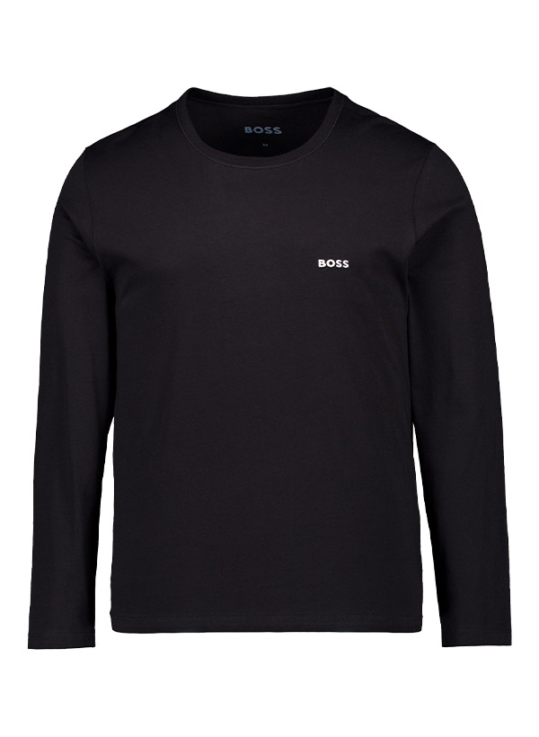 Thumbnail - BOSS Black Herren Longsleeve blau Reine Baumwolle