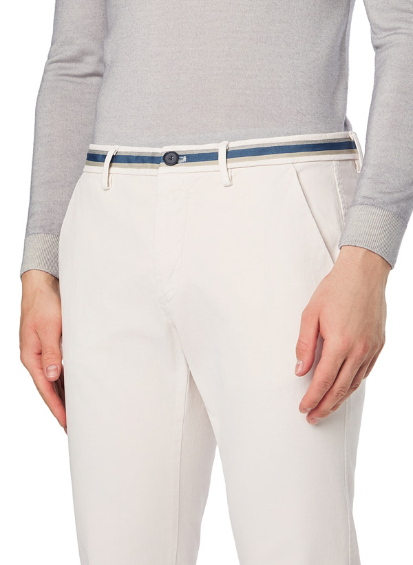 Thumbnail - BOSS Black Herren Hose weiß Slim Fit