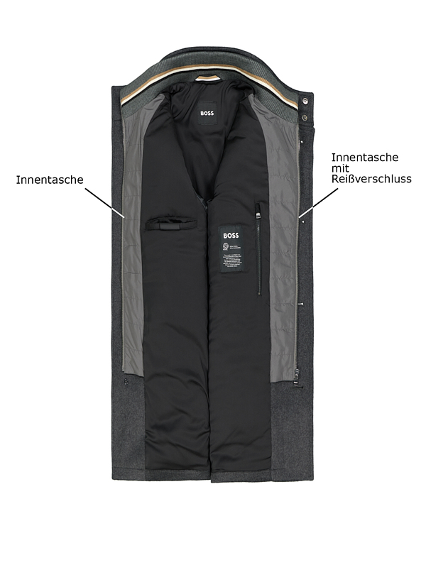 Thumbnail - BOSS Black Herren Mäntel grau