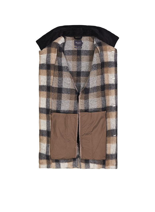Thumbnail - MAERZ Muenchen Herren Overshirt beige kariert