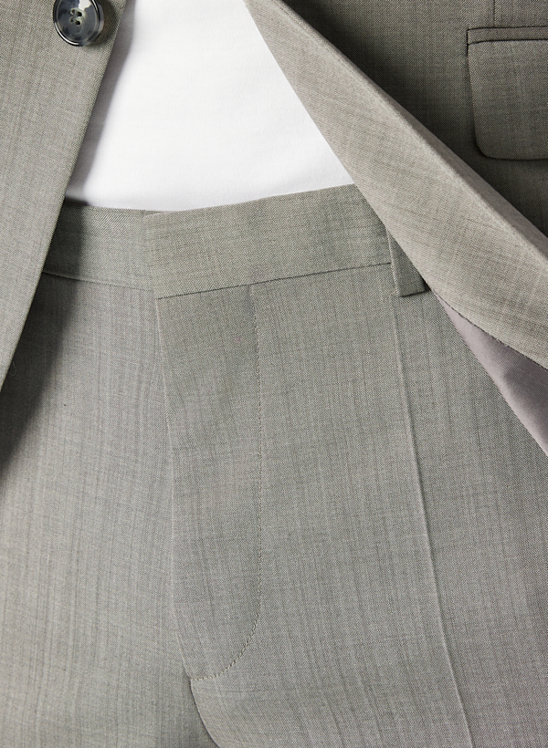 Thumbnail - HUGO Herren Anzug grau meliert Slim Fit