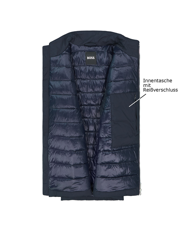 Thumbnail - BOSS Black Herren Weste blau unifarben