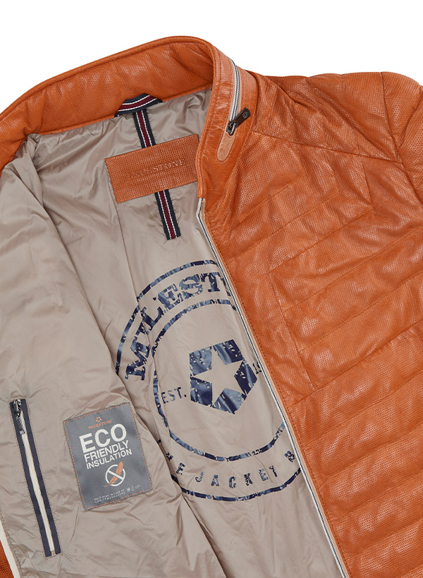 Thumbnail - MILESTONE Herren Jacken orange, cognac unifarben