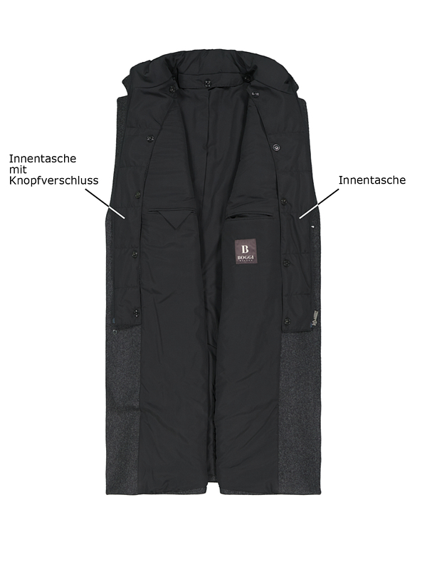 Thumbnail - BOGGI MILANO Herren Mantel grau Fischgrat
