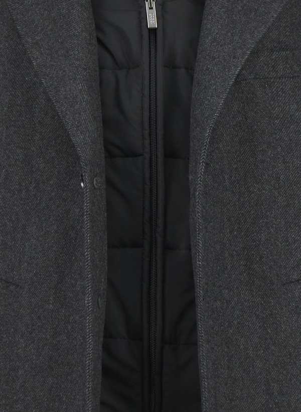 Thumbnail - BOGGI MILANO Herren Mantel grau Fischgrat