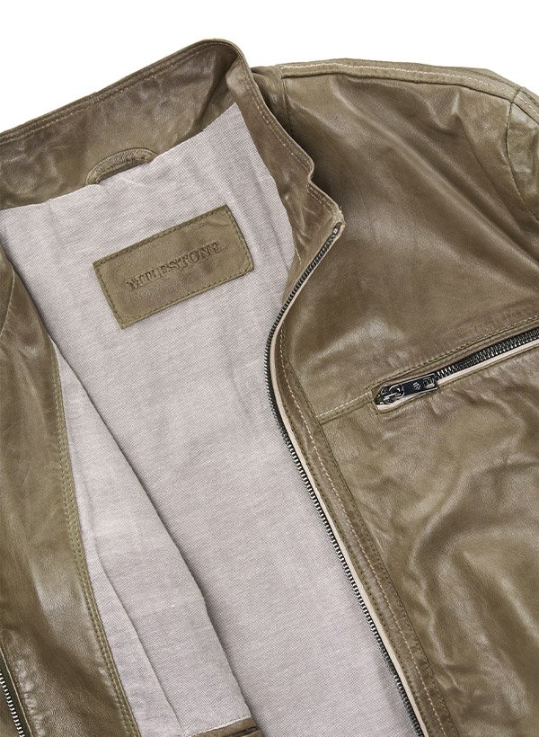 Thumbnail - MILESTONE Herren Lederjacke grün
