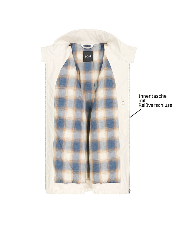 Thumbnail - BOSS Black Herren Jacke weiß unifarben