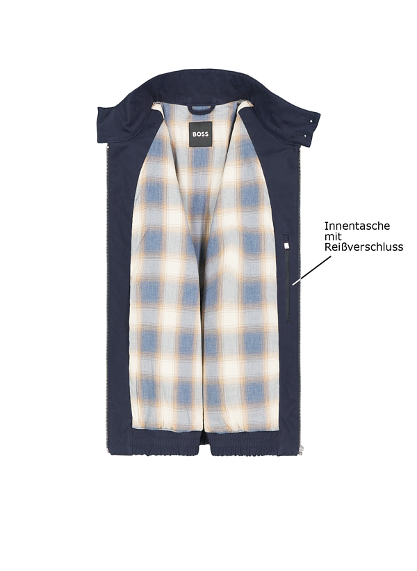 Thumbnail - BOSS Black Herren Jacke blau unifarben