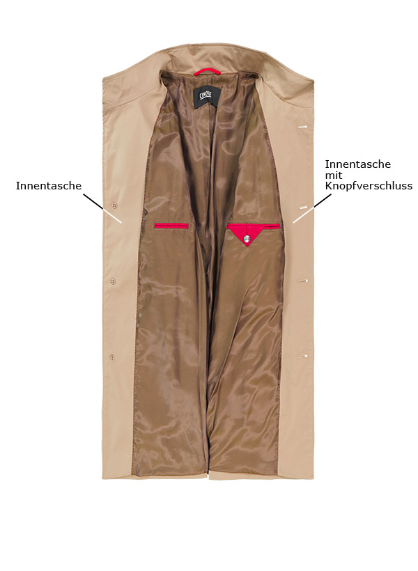 Thumbnail - CINQUE Herren Mantel beige unifarben