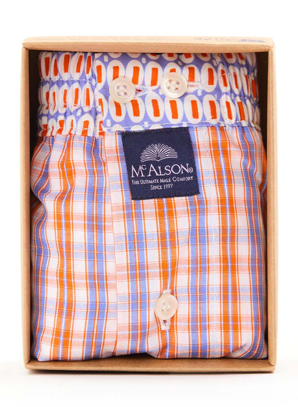 MC ALSON Boxershorts 5320/orange-blau Image 1