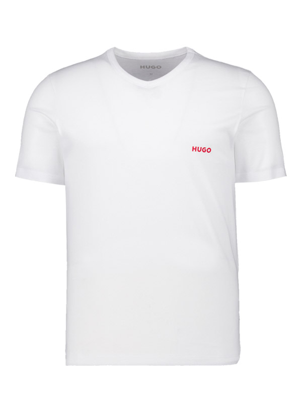 Thumbnail - HUGO Herren T-Shirt rot,schwarz,weiß Reine Baumwolle unifarben