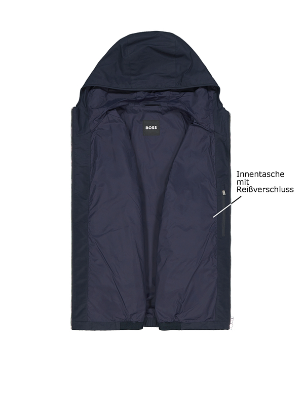 Thumbnail - BOSS Black Herren Jacke blau unifarben