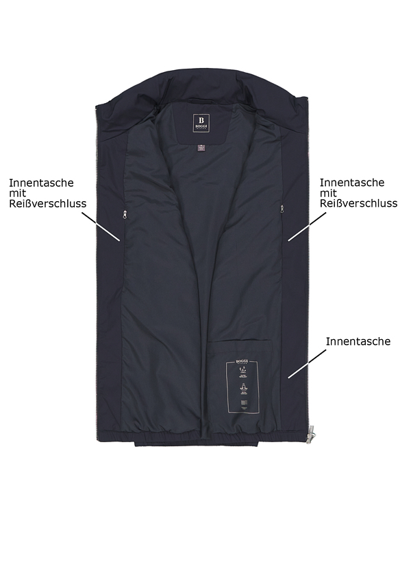 Thumbnail - BOGGI MILANO Herren Weste blau unifarben