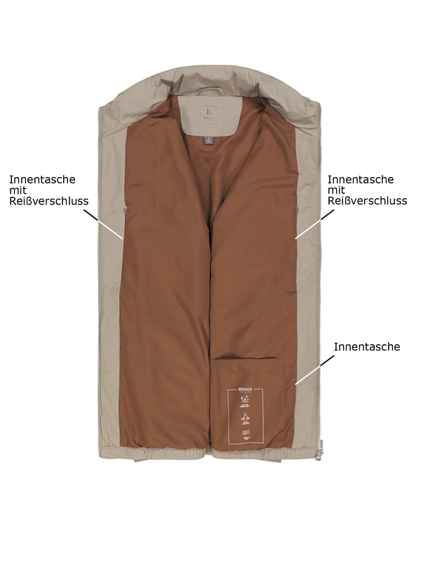Thumbnail - BOGGI MILANO Herren Jacke beige unifarben