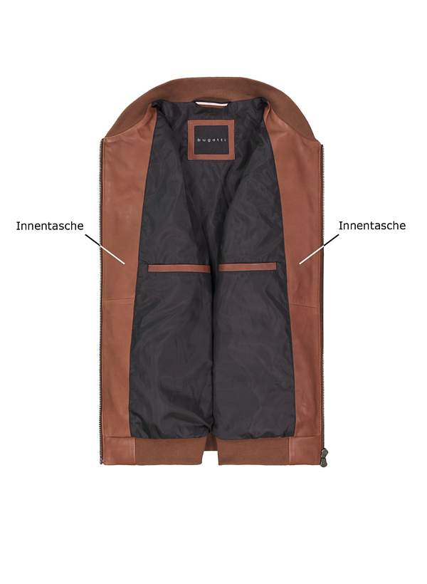 Thumbnail - bugatti Herren Jacken cognac unifarben