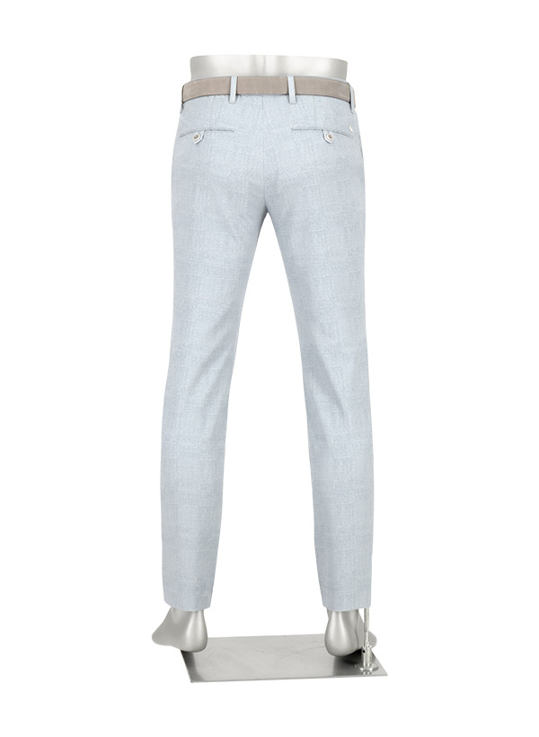 Thumbnail - Alberto Herren Hosen grau kariert Slim Fit