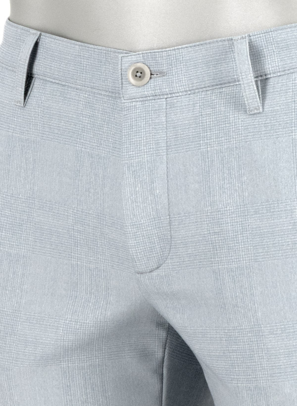 Thumbnail - Alberto Herren Hosen grau kariert Slim Fit