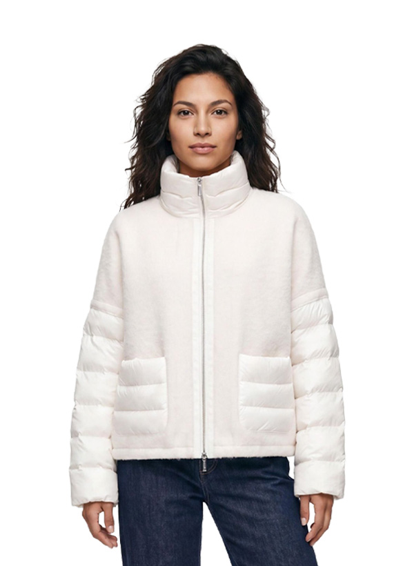 Jacke MSMomo, Material-Mix, weiß