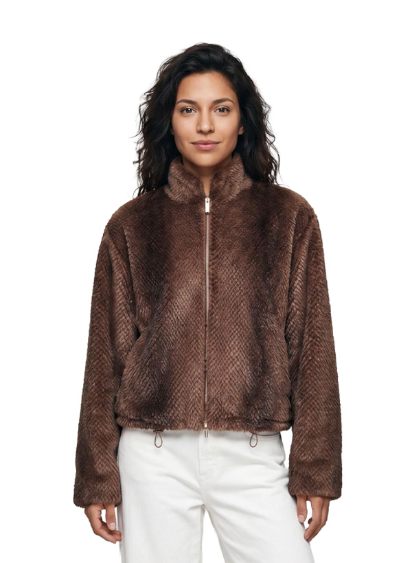 Jacke MSAllegra, Kunstpelz, mittelbraun
