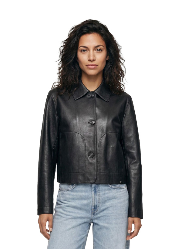Lederjacke MSCanna, Lammnappa, schwarz
