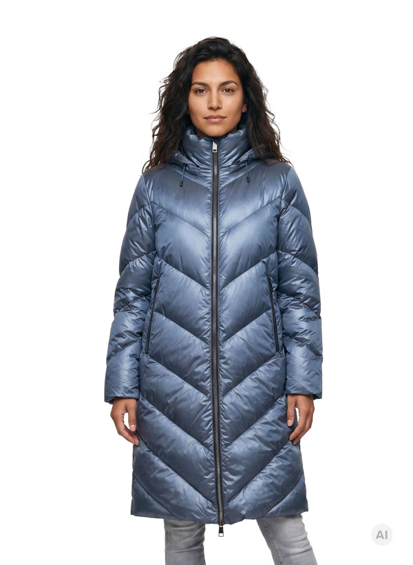 Steppmantel MSAmara, Mikrofaser, jeansblau