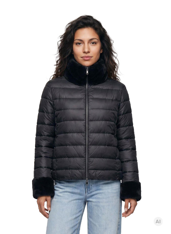 Wendejacke MSMaxim, Material-Mix, schwarz