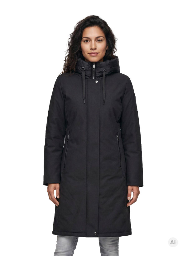 Mantel MSMartha, Mikrofaser-Stretch, schwarz