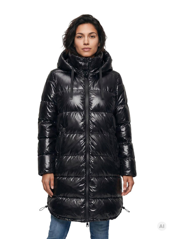 Steppjacke MSValeria, Mikrofaser, schwarz