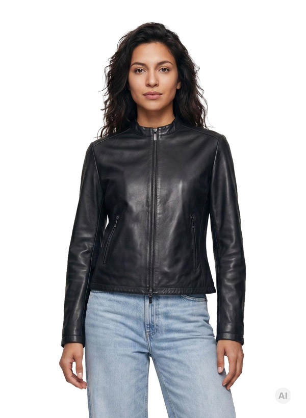 Lederjacke MSSahara, Lammnappa, schwarz