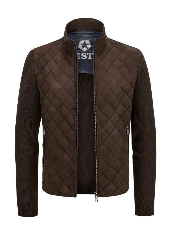 Hybrid Jacke MSPaxton, Ziegenvelours, dunkelbraun