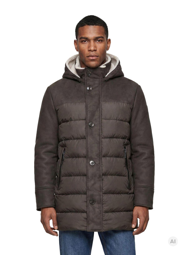Steppparka MSMyatt, Mikrofaser, dunkeloliv