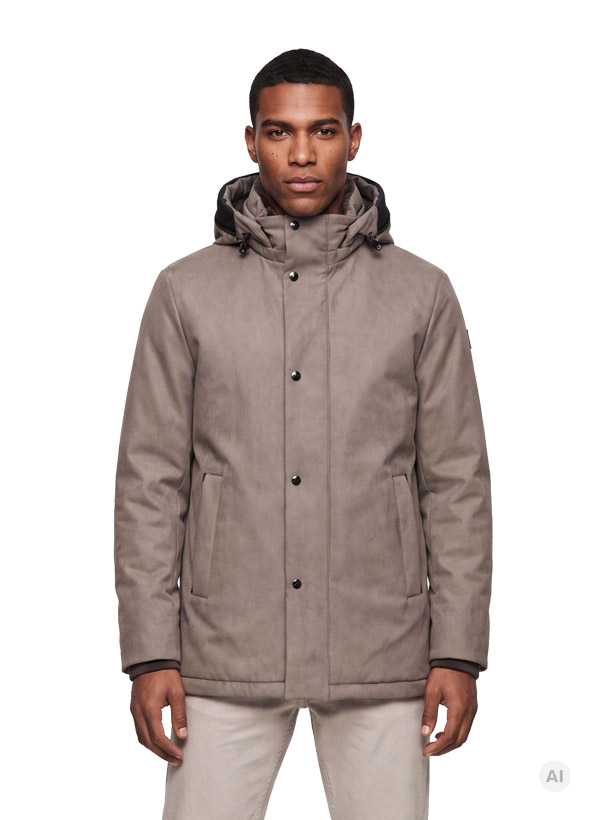 Jacke MSMelton, Mikrofaser, schlamm