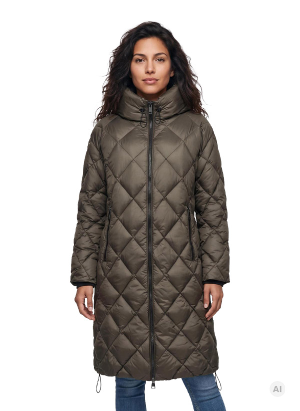 Steppjacke MSMatilda, Mikrofaser, oliv